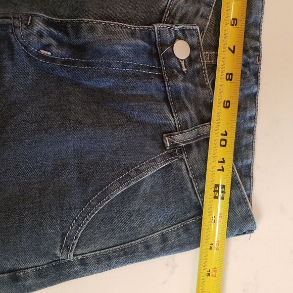 Woman's Madona Print Wide leg jeans size 3 street wear graphic print blue‎ black - Picture 8 of 8